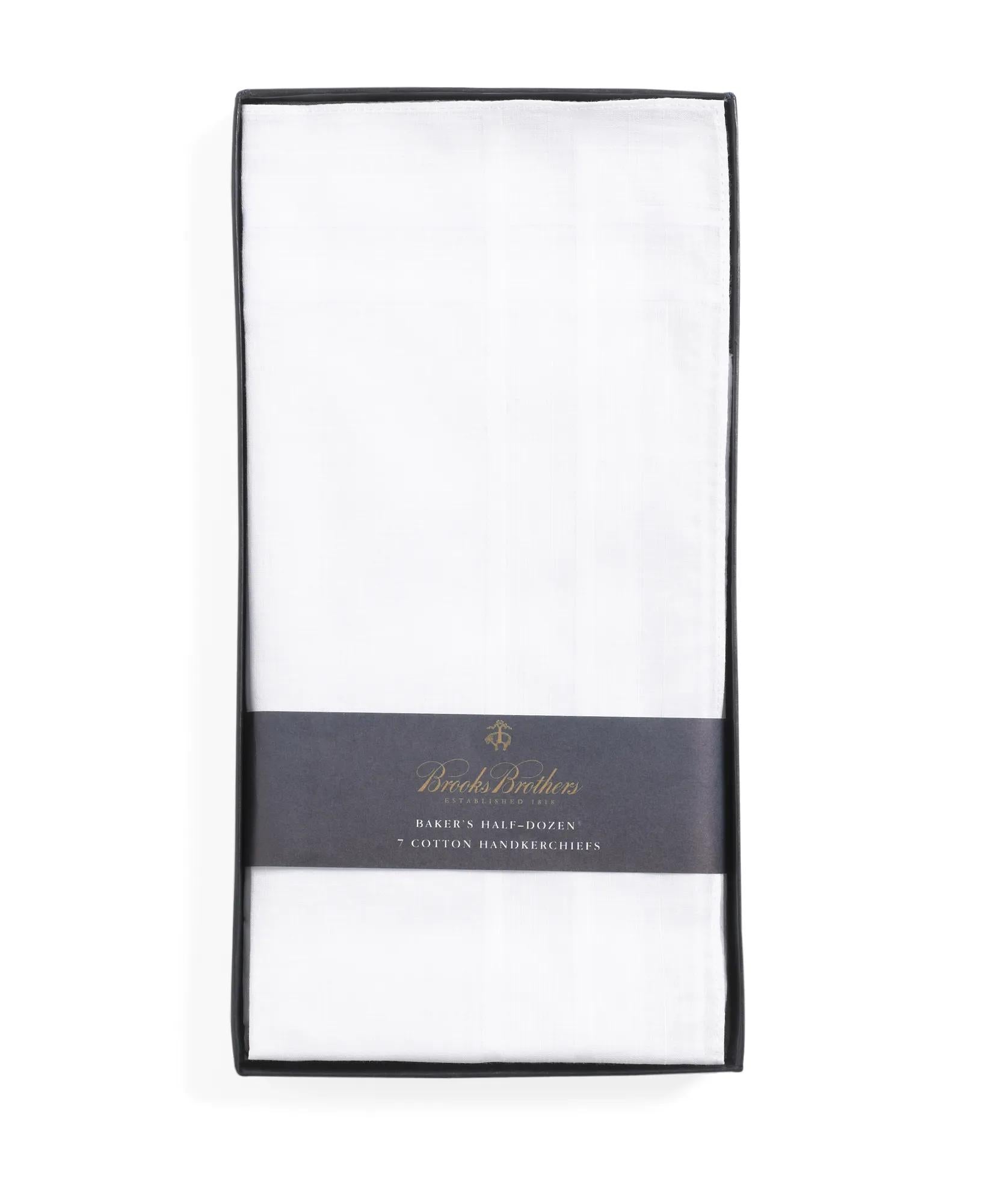 Pure Cotton Handkerchiefs-Set of 6 | Brooks Brothers on sale