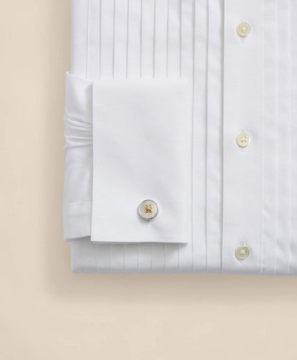 Stretch Cotton Broadcloth English Collar, 10-Pleat Tuxedo Shirt | Brooks Brothers on sale
