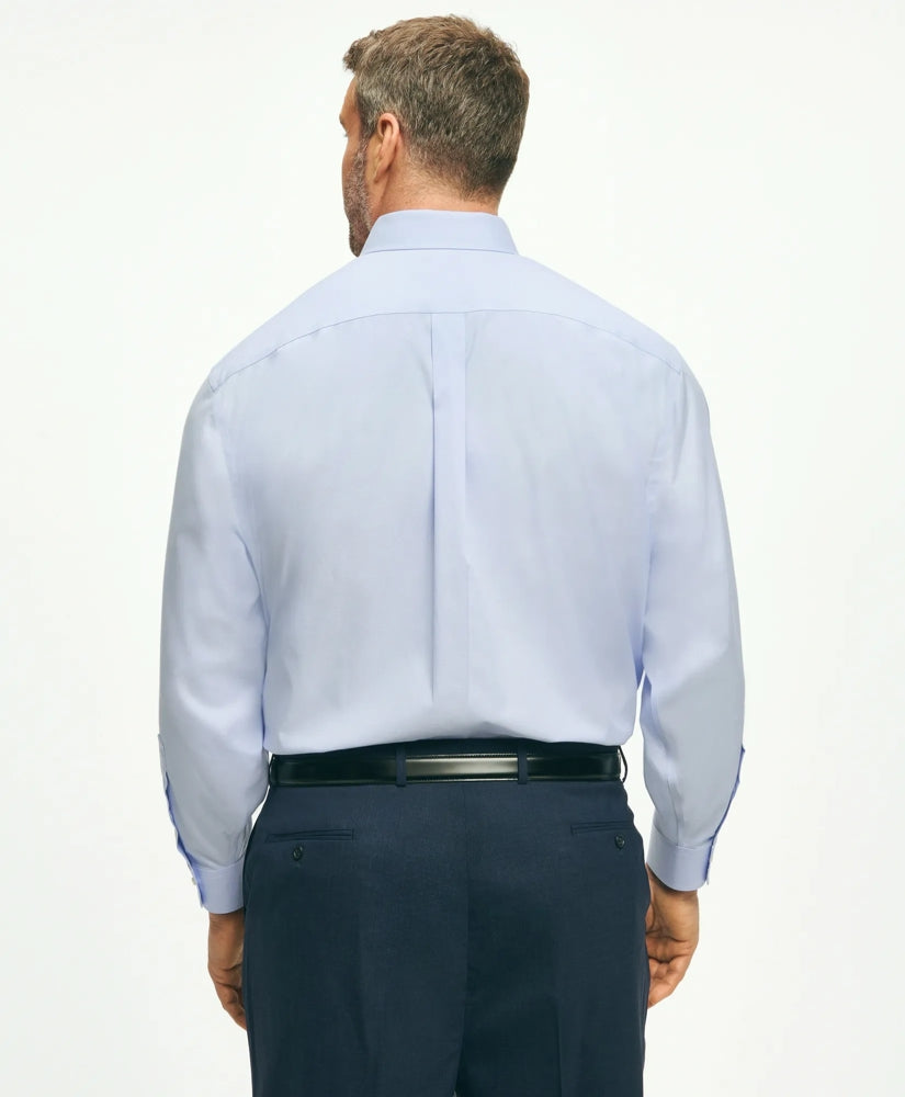 Big & Tall Stretch Dress Shirt, Non-Iron Pinpoint Spread Collar | Brooks Brothers sale