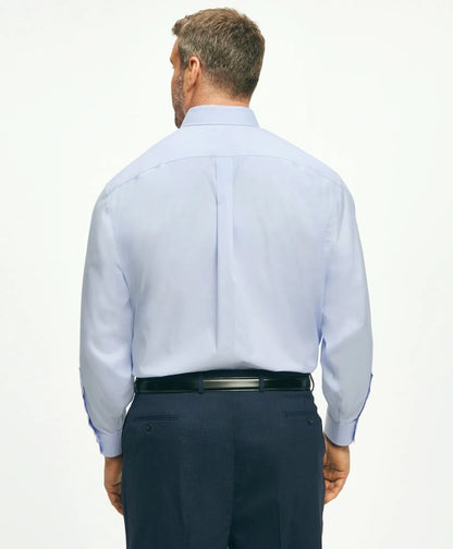 Big & Tall Stretch Dress Shirt, Non-Iron Pinpoint Spread Collar | Brooks Brothers sale