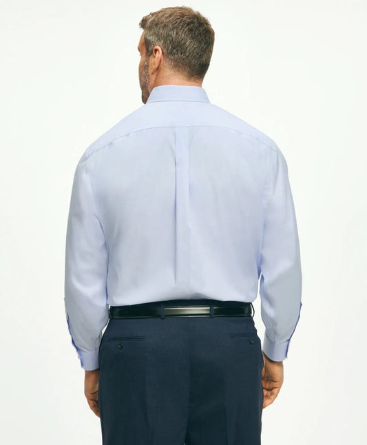Big & Tall Stretch Dress Shirt, Non-Iron Pinpoint Spread Collar | Brooks Brothers sale