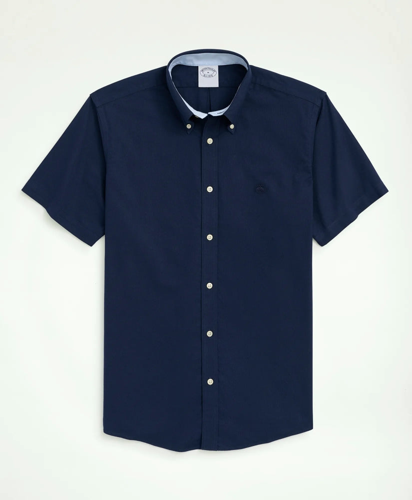Stretch Non-Iron Oxford Button-Down Collar Short-Sleeve Sport Shirt | Brooks Brothers online shop - US 8093