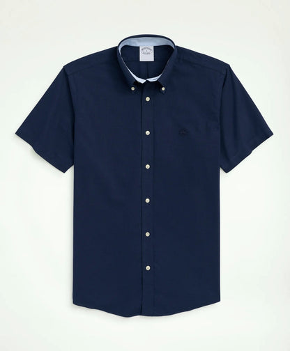Stretch Non-Iron Oxford Button-Down Collar Short-Sleeve Sport Shirt | Brooks Brothers online shop - US 8093